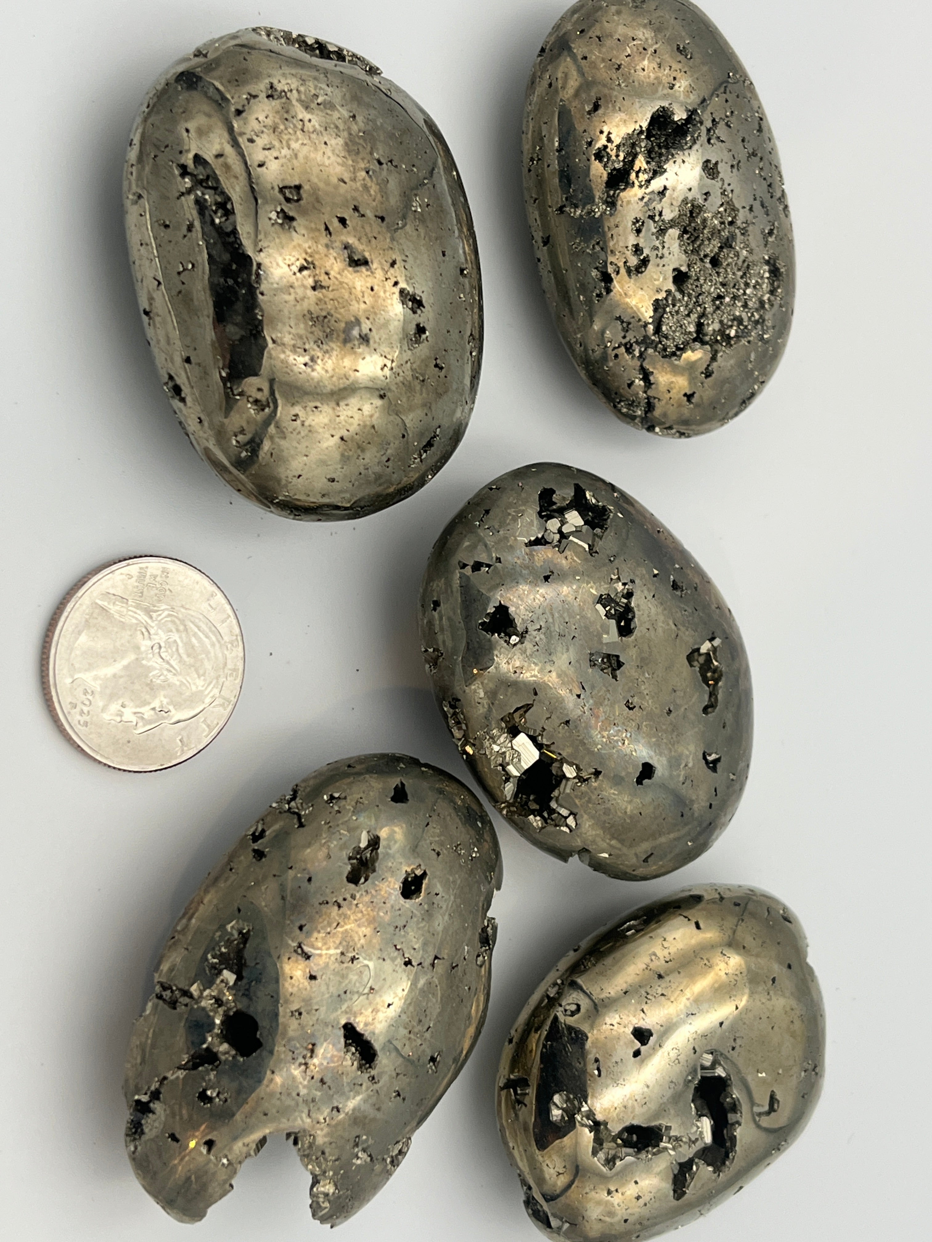 Pyrite (Chispa) Oval Palm Stone