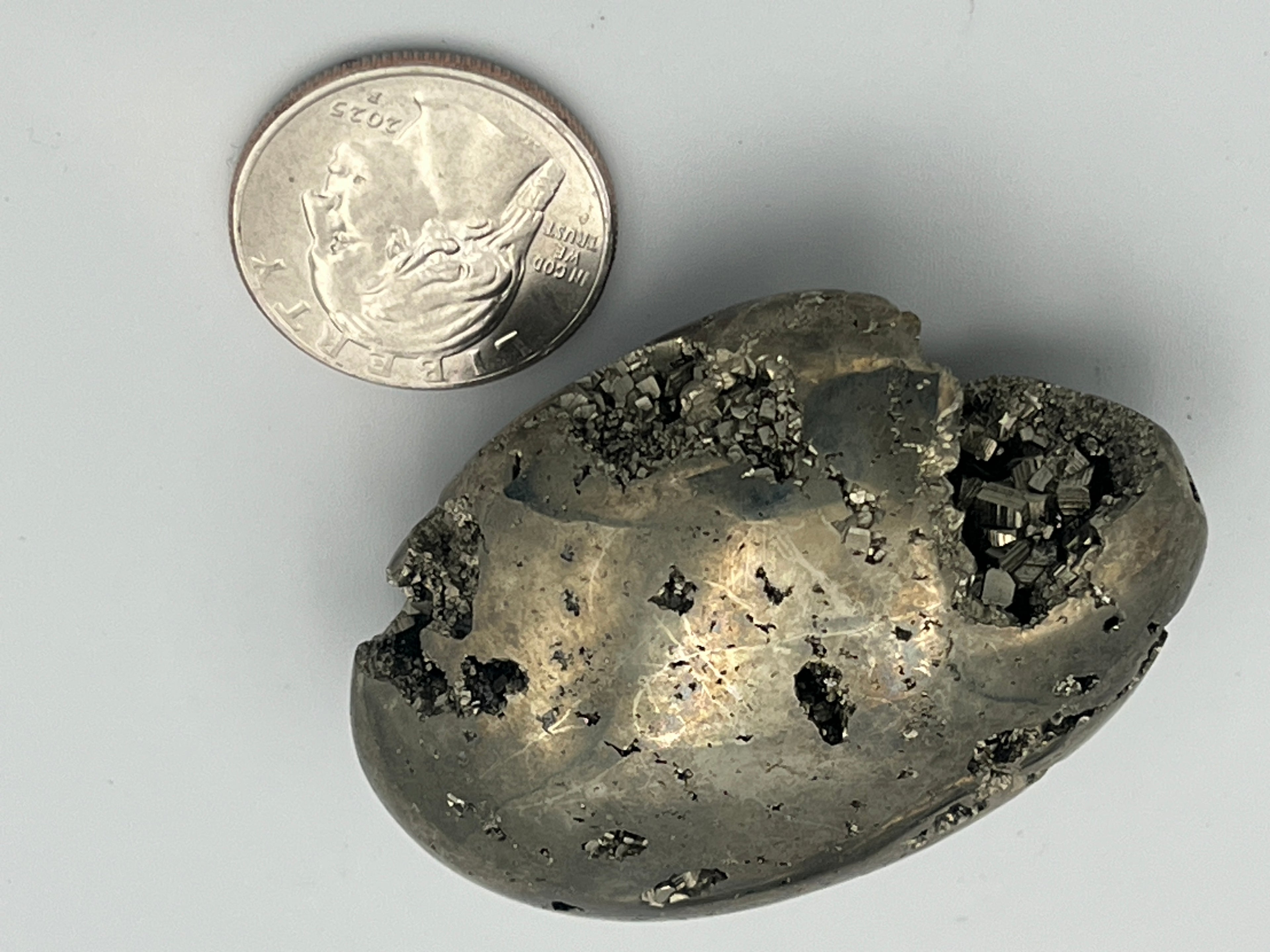 Pyrite (Chispa) Oval Palm Stone