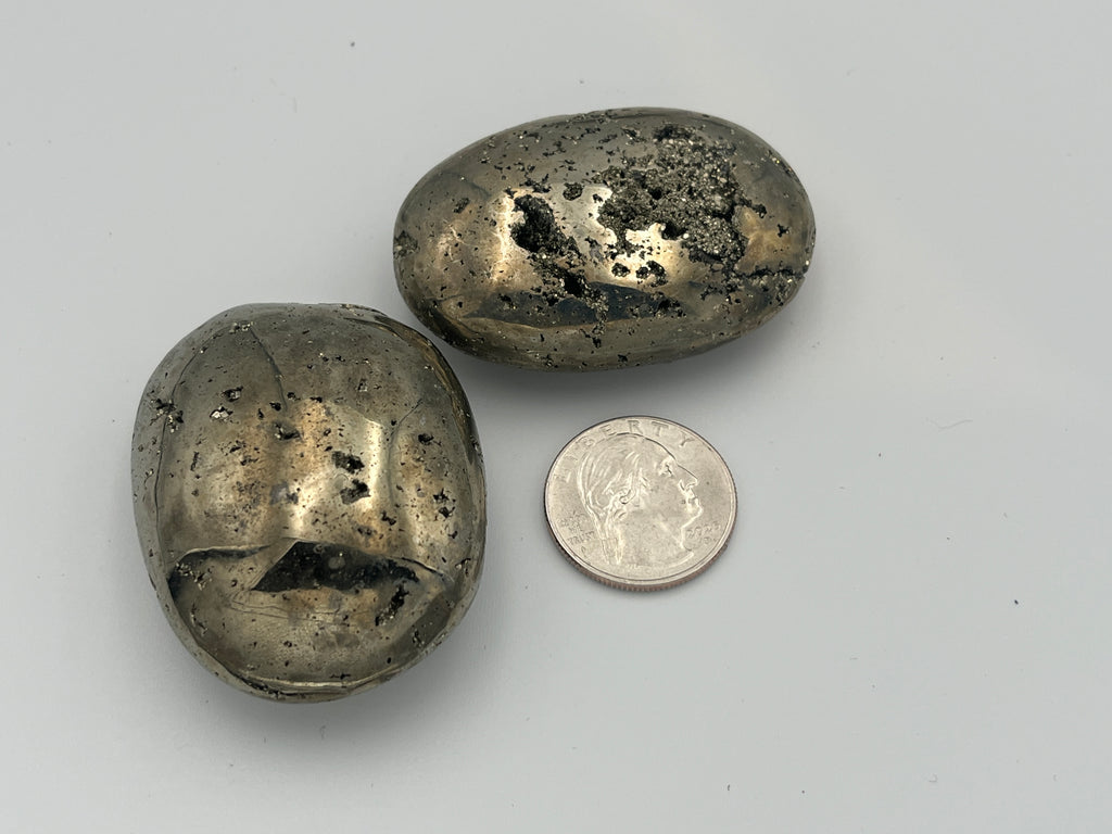 Pyrite (Chispa) Oval Palm Stone