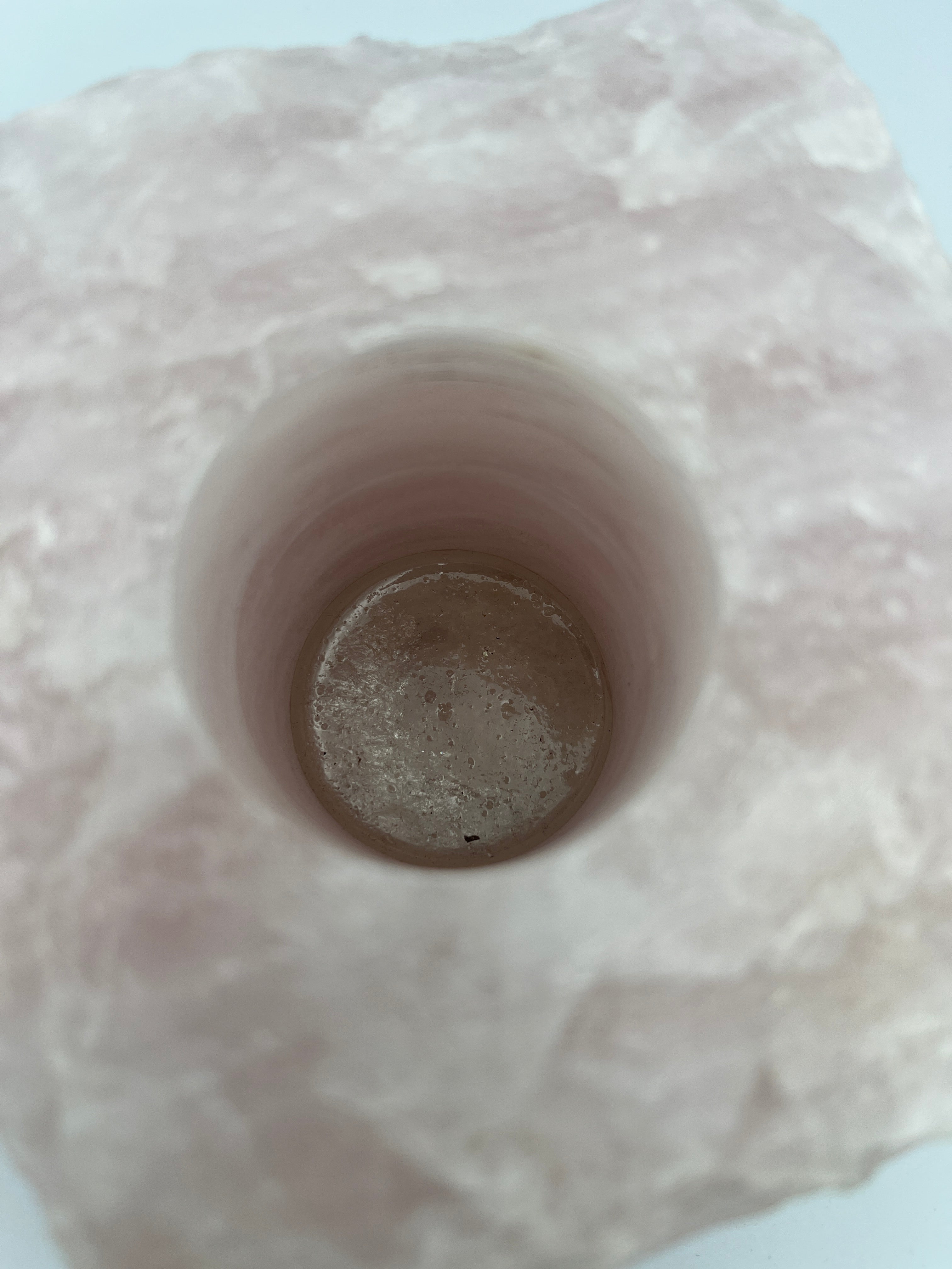 Rough Rose Quartz Crystal Candleholder | Ethically Sourced