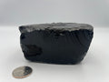 Rough Black Obsidian Candleholder