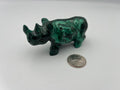 Malachite Crystal Rhinoceros Figurine | Ethically Sourced | One-of-a-Kind
